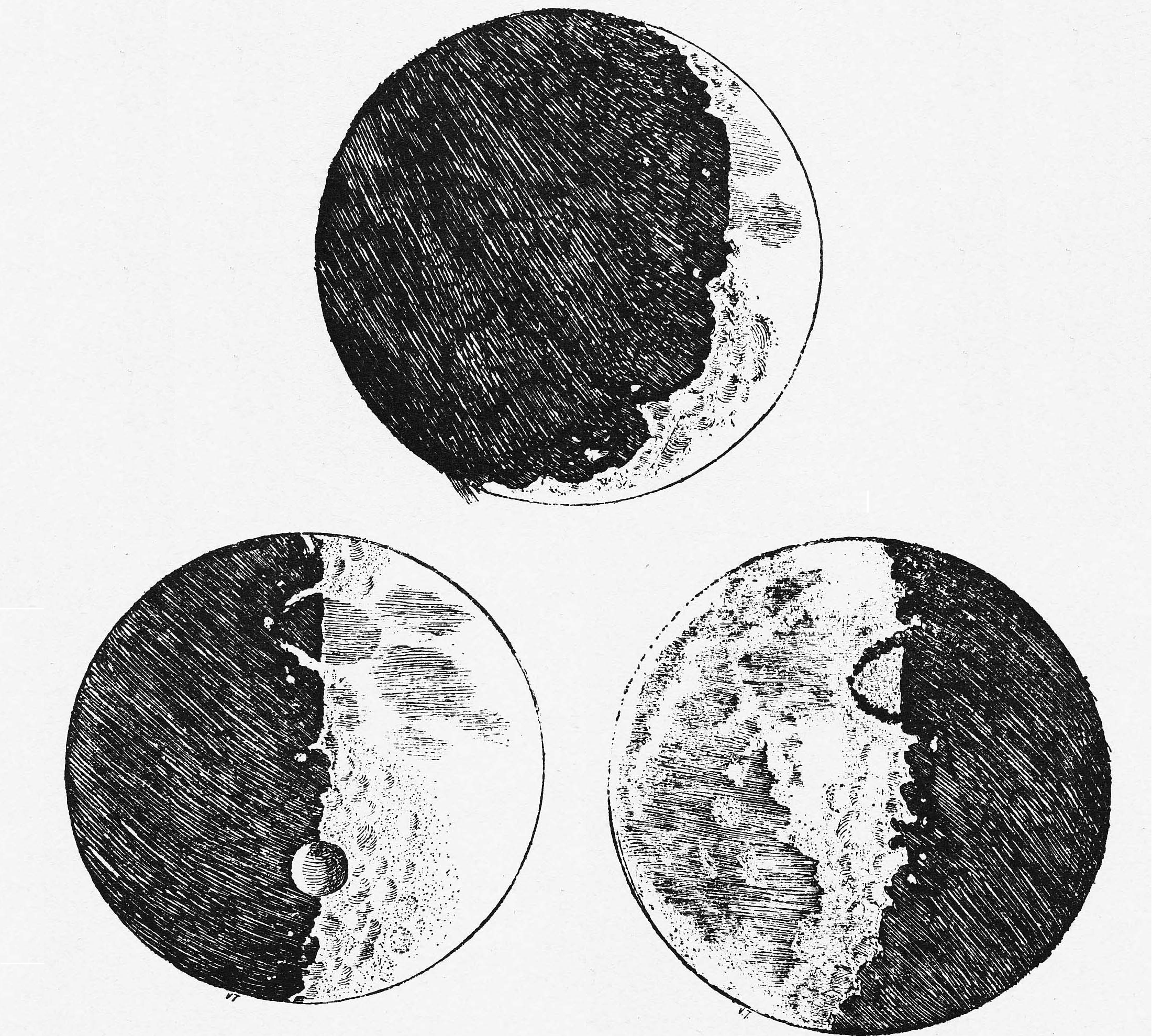 Galileo Sketches of the Moon